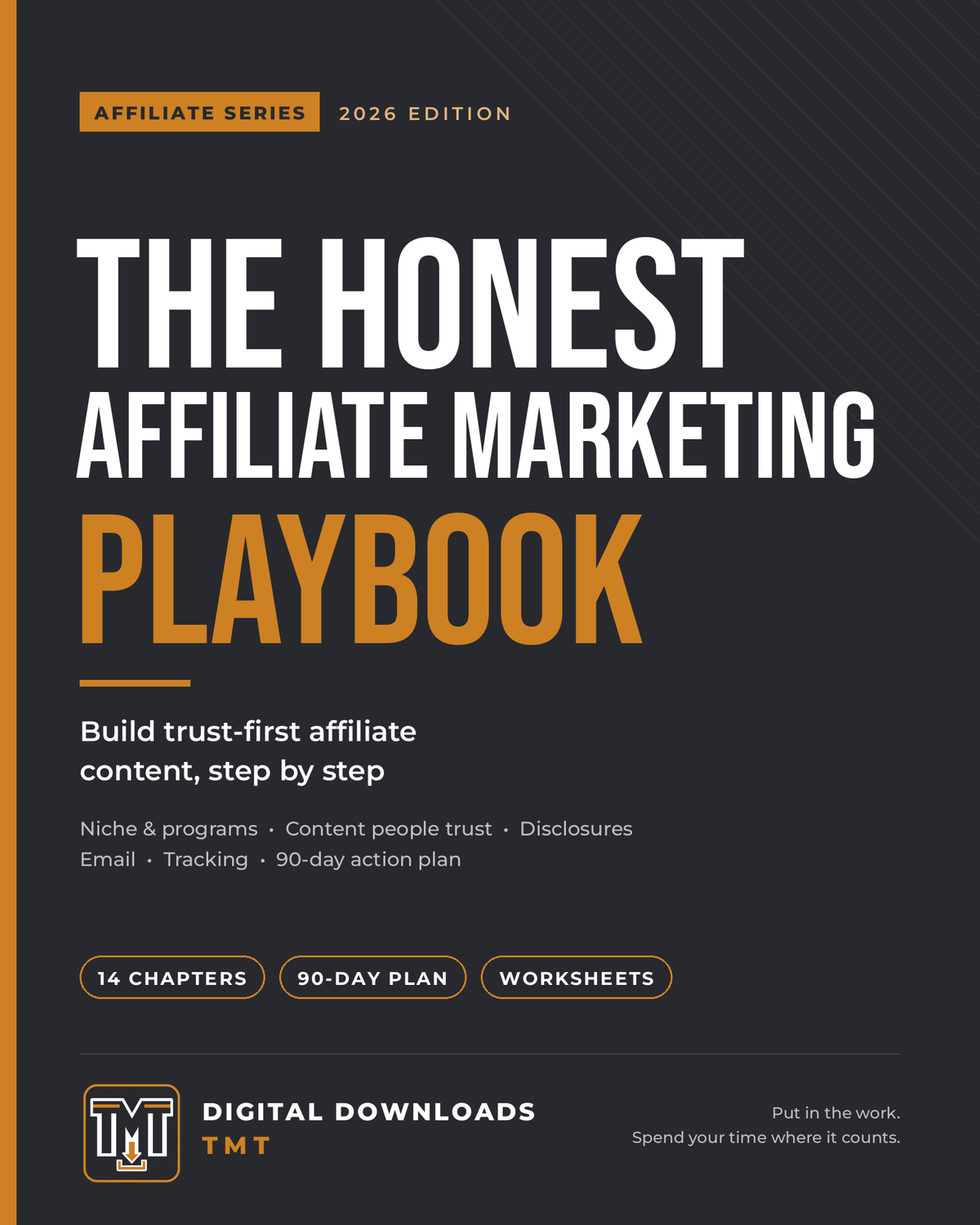 Cover of The Honest Affiliate Marketing Playbook, 2026 Edition, by DigitalDownloadsTMT