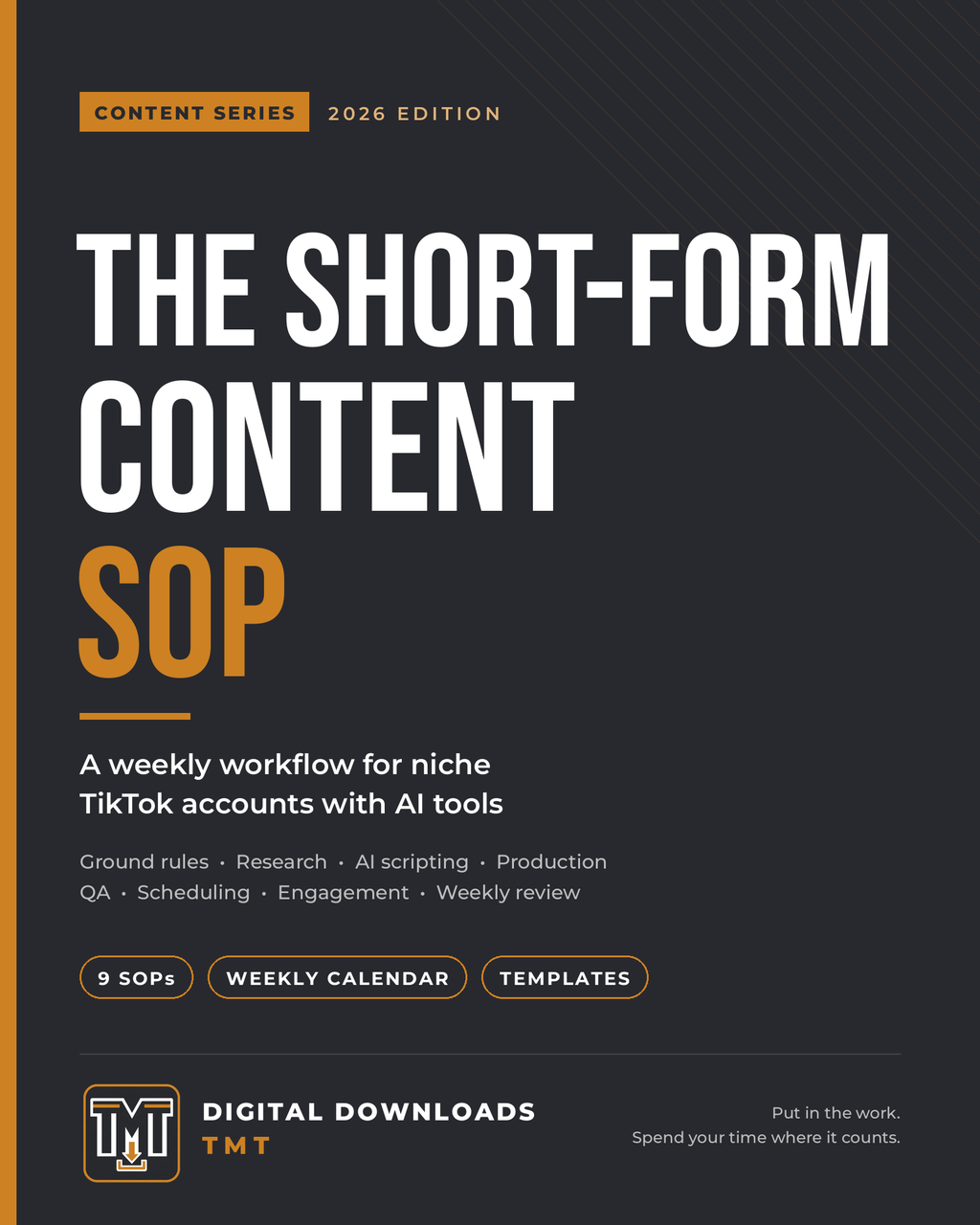 Cover of The Short-Form Content SOP, 2026 Edition, by DigitalDownloadsTMT