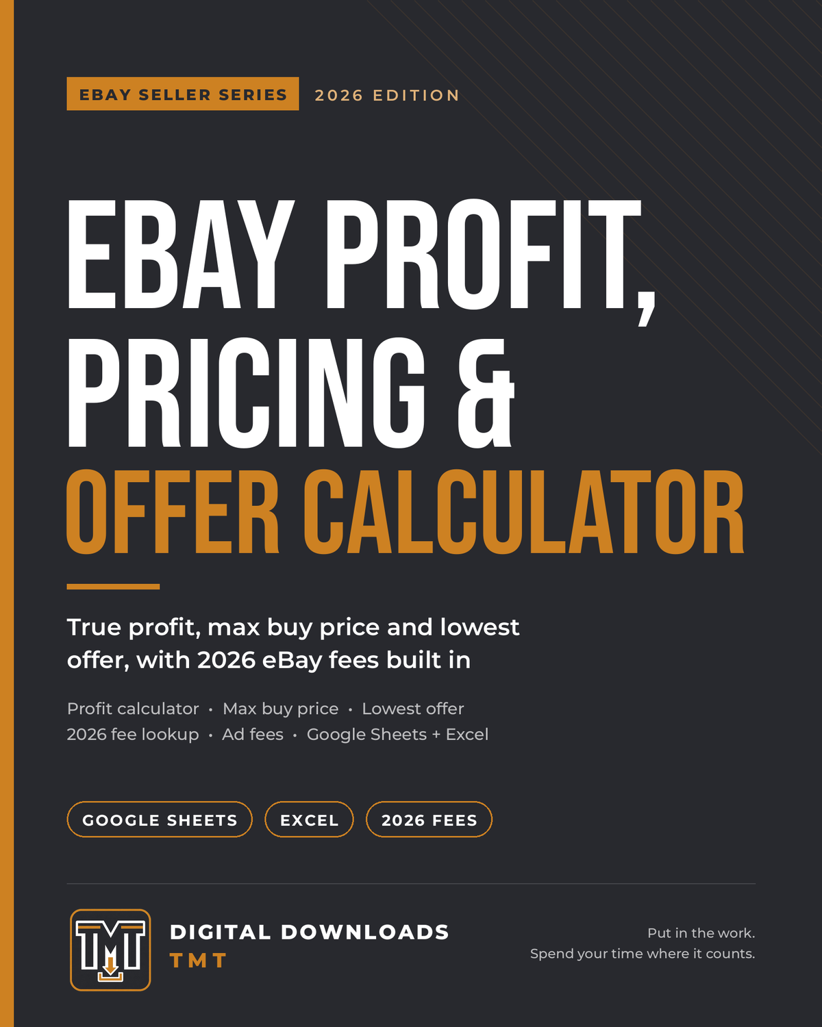 eBay Profit, Pricing & Offer Calculator: True Profit, Max Buy Price & Lowest Offer (2026 Excel Template)