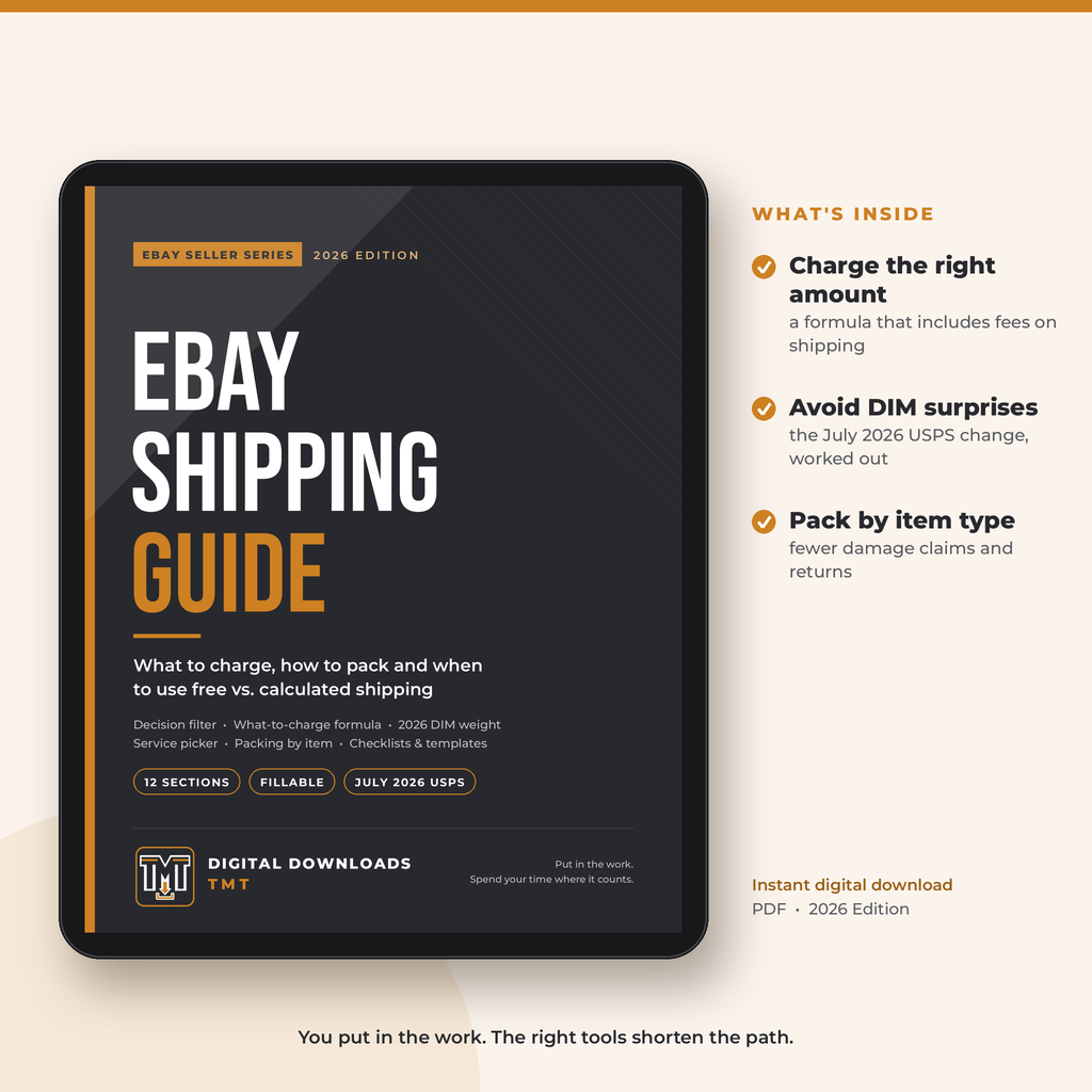 The eBay Shipping Guide: What to Charge, How to Pack & Free vs. Calculated Shipping (2026 Fillable PDF)