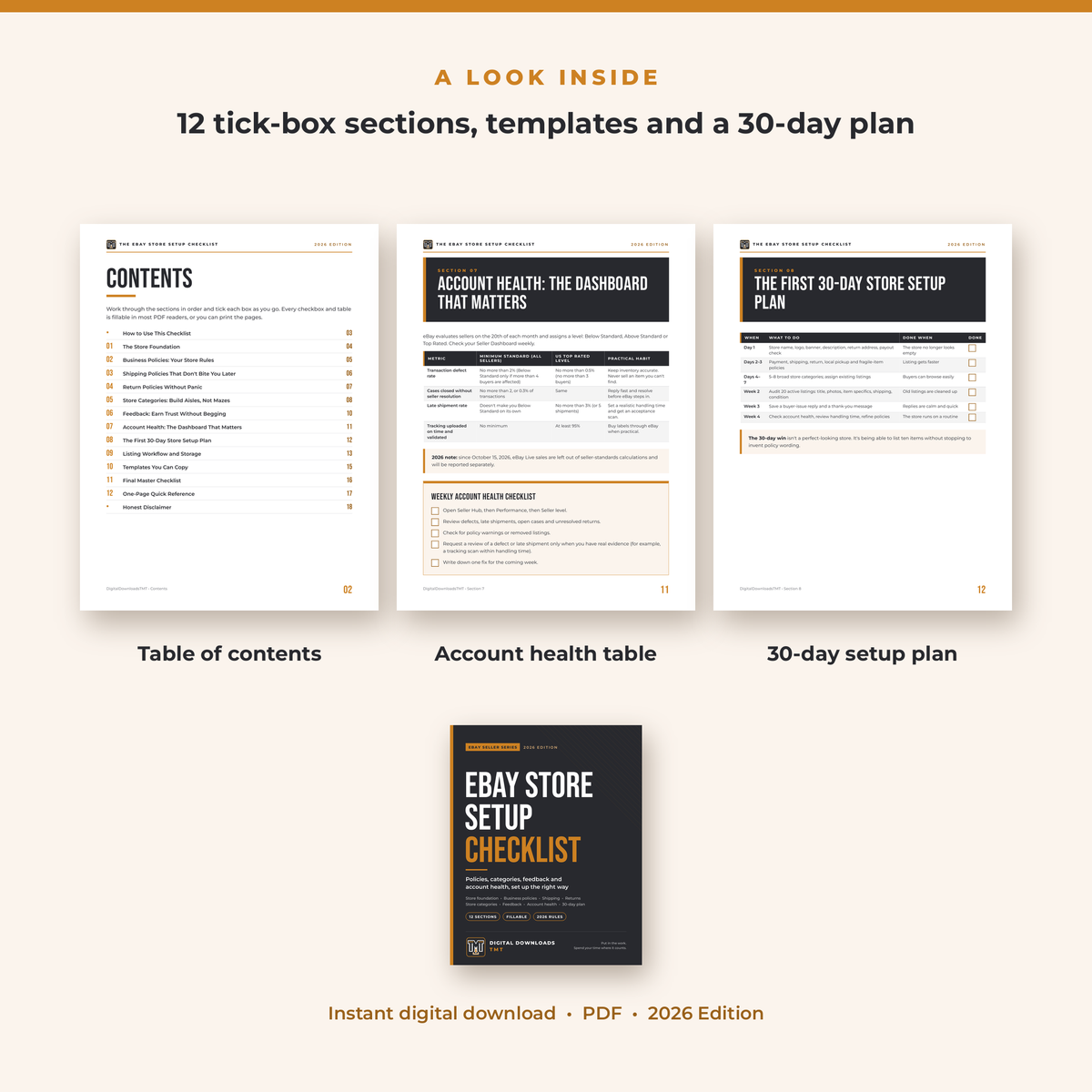 The eBay Store Setup Checklist: Policies, Categories, Feedback & Account Health (2026 Fillable PDF)