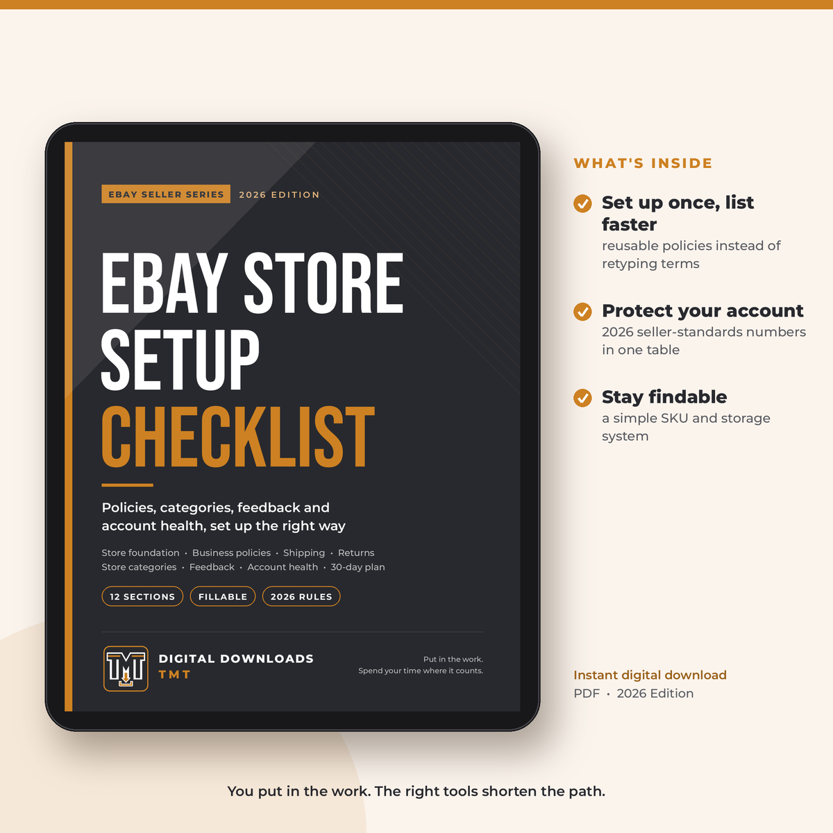 The eBay Store Setup Checklist: Policies, Categories, Feedback & Account Health (2026 Fillable PDF)