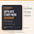 Affiliate Marketing Start-Here Roadmap 2026 cover, charcoal and gold
